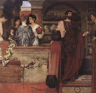 Alma-Tadema, Sir Lawrence Hadrian Vistiting a Romano-British Pottery (mk23) Spain oil painting art